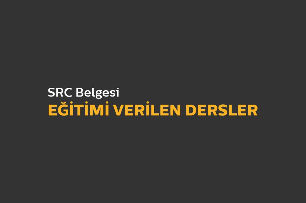 SRC Eğitimi Verilen Dersler